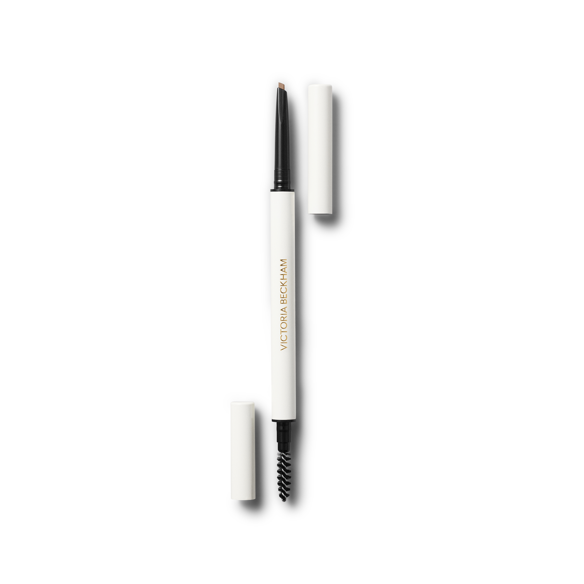 The BabyBlade Eyebrow Pencil in Light Blonde shown against a clean background. The dual-ended tool is pictured uncapped to reveal the ultra-fine precision tip on one end and the custom grooming spoolie brush on the other, designed for creating natural, hair-like strokes.