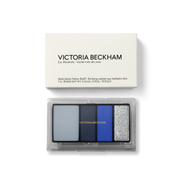 Victoria Beckham Beauty Eye Wardrobe Refill in Navy Noir – sustainable eyeshadow refill with luxe packaging, featuring four versatile shades in soft blue, deep navy, vibrant cobalt, and shimmering silver for a bold, high-impact eye look.