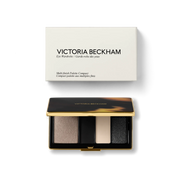 Victoria Beckham Beauty Eye Wardrobe in Night Flash – luxury eyeshadow palette with elegant packaging, featuring four versatile shades in shimmering taupe, deep matte black, soft ivory, and sparkling black for a bold, smoky eye look.