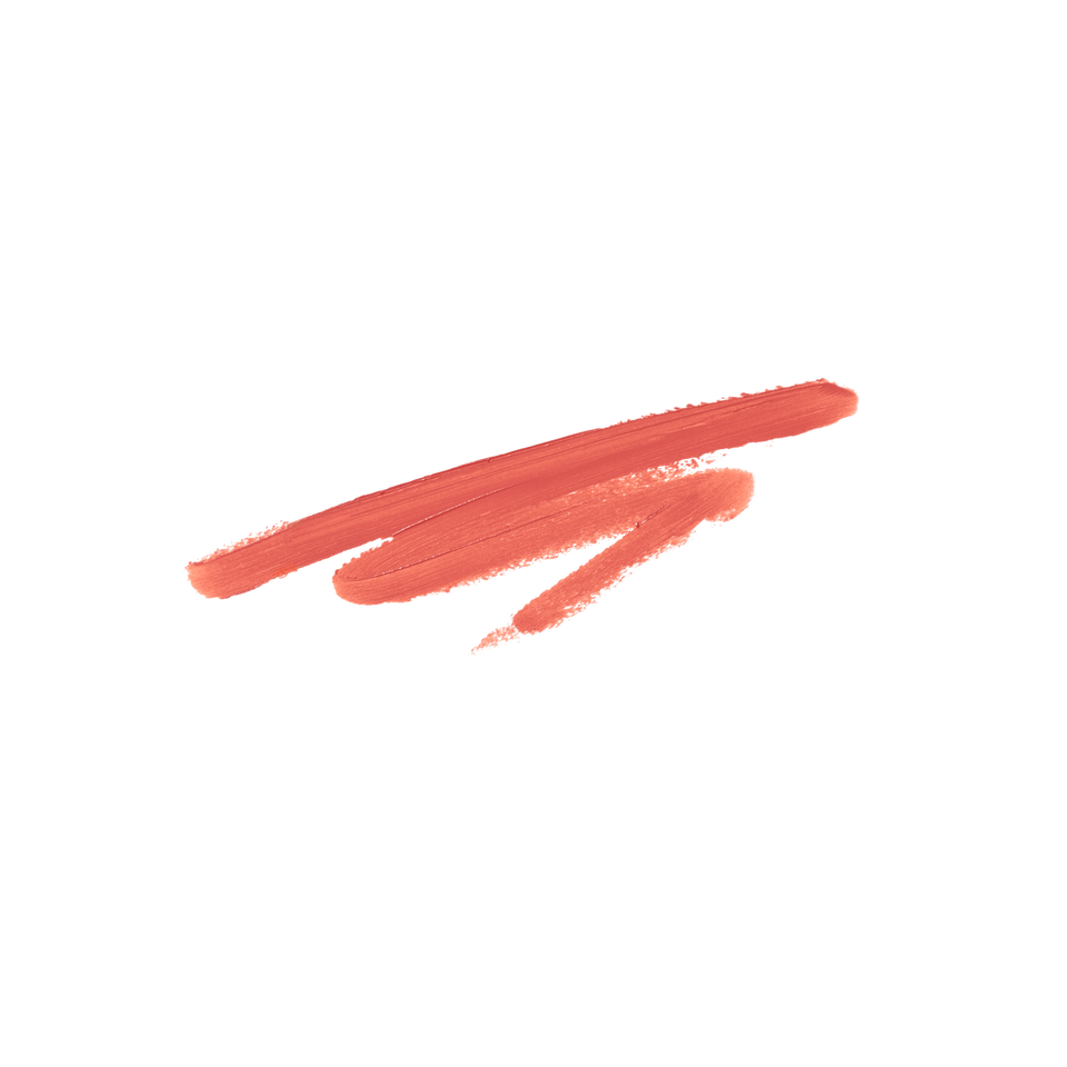 Brushstroke swatch of Blush Stylus Fresco — Victoria Beckham Beauty's creamy blush stick in bright coral peach.