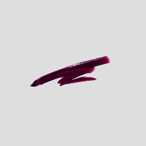 Brushstroke swatch of Blush Stylus Rubino on grey backdrop — Victoria Beckham Beauty creamy blush in wine burgundy.