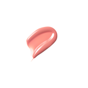 Glossy swatch of Posh Gloss Picante — Victoria Beckham Beauty's vivid coral salmon lip gloss with mirror-finish shine.
