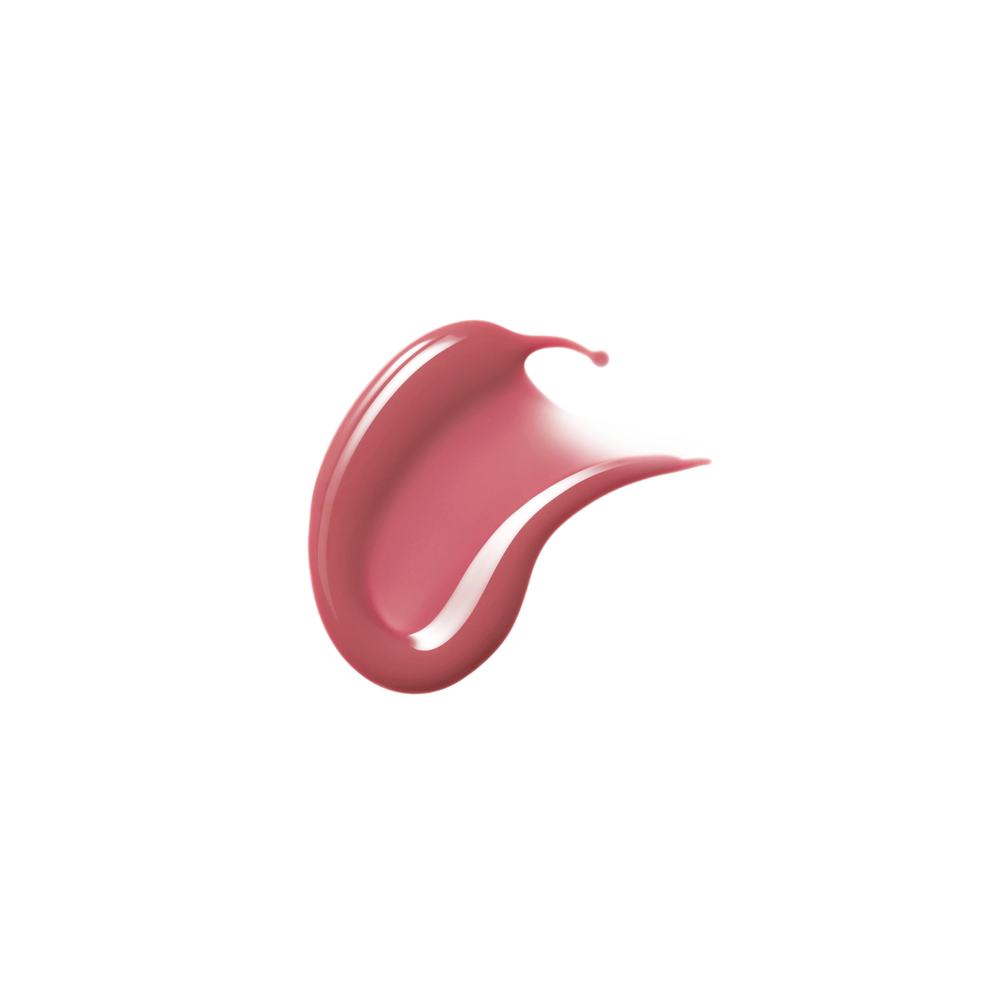 Glossy swatch of Posh Gloss Cabana — Victoria Beckham Beauty's dusty rose pink lip gloss with high-shine mirror finish.